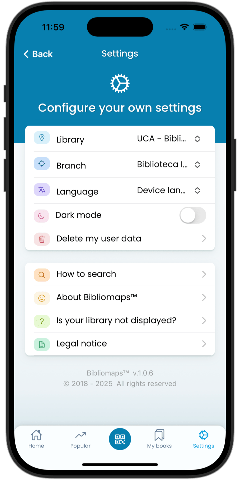 Bibliomaps CONFIG